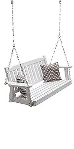 Heavy Duty 800 LBS Swing Bench With Hanging Chains 4 Ft for Outdoor Patio