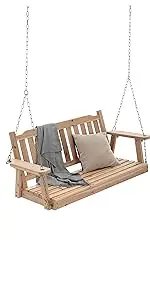 Heavy Duty 800 LBS Swing Bench With Hanging Chains 4 Ft for Outdoor Patio