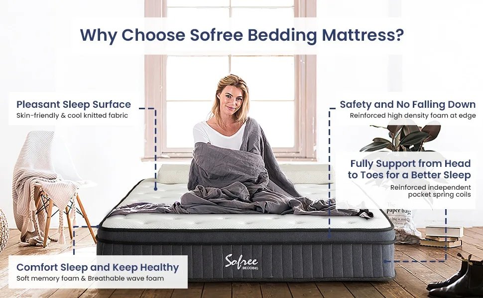 10 Inch Memory Foam Hybrid Mattress With Pocket Spring