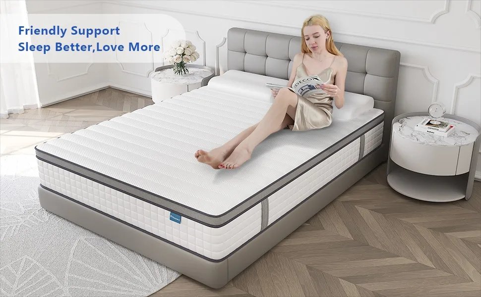 10 Inch Full Mattress in a Box, Hybrid Memory Foam Full Size Mattresses