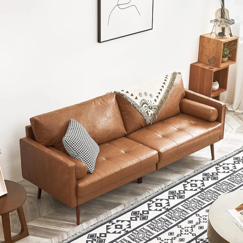 Faux Leather Sofa Couch