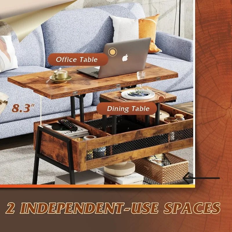 Modern 3 in 1 Multi-Function Coffee Table with Storage