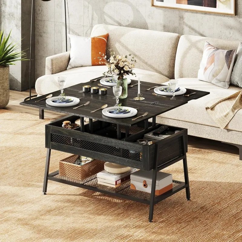 Modern 3 in 1 Multi-Function Coffee Table with Storage