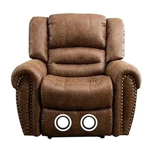 Leather Recliner Chair with Comfortable Arms and Back Single Sofa