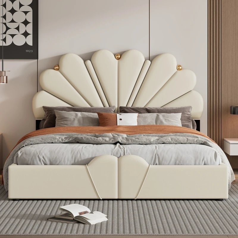 Petal shaped Bed with Hydraulic Storage