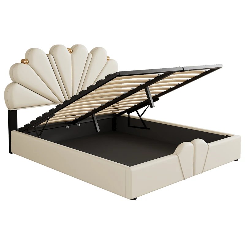 Petal shaped Bed with Hydraulic Storage