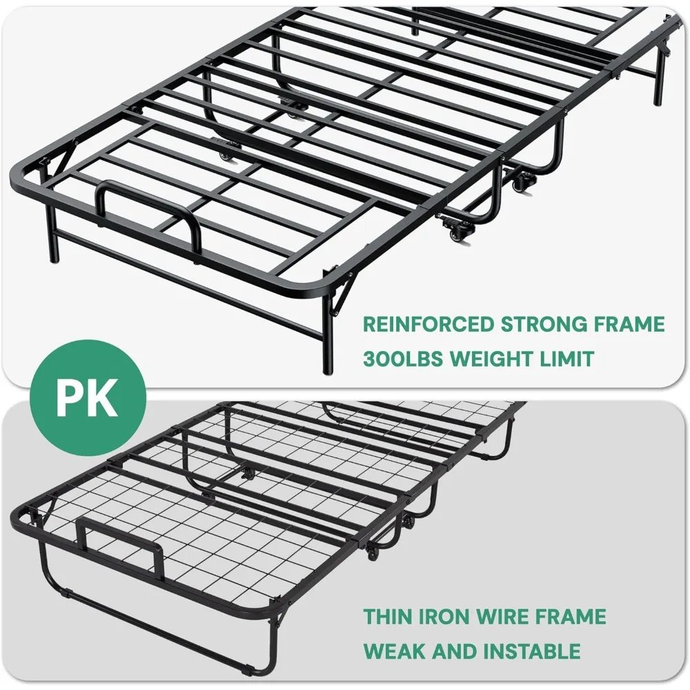 Twin Folding Bed with Mattress 75