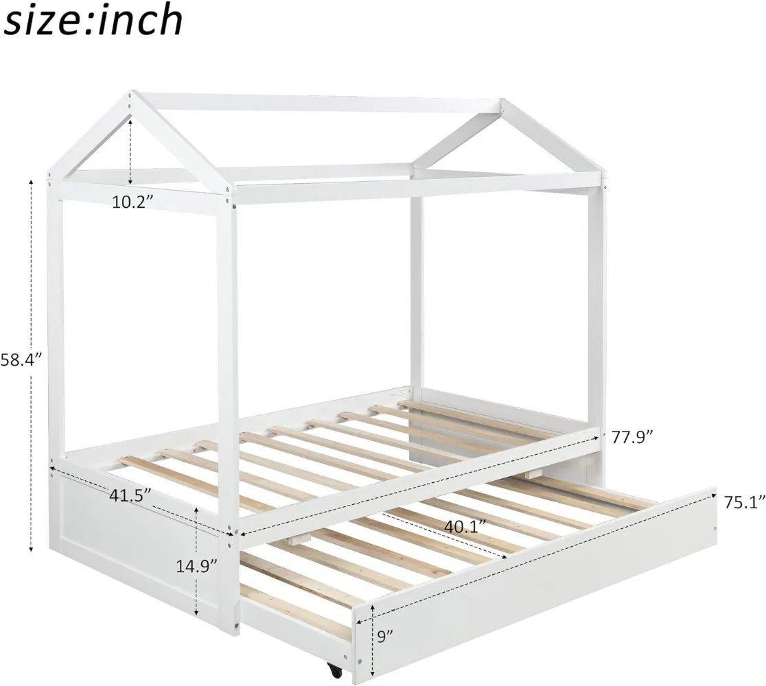 House Daybed with Trundle House Bed