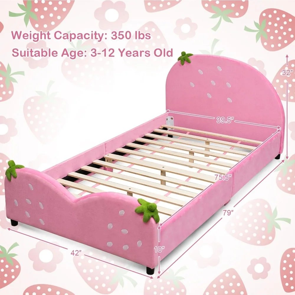 Twin Bed Frames for Kids Metal Upholstered