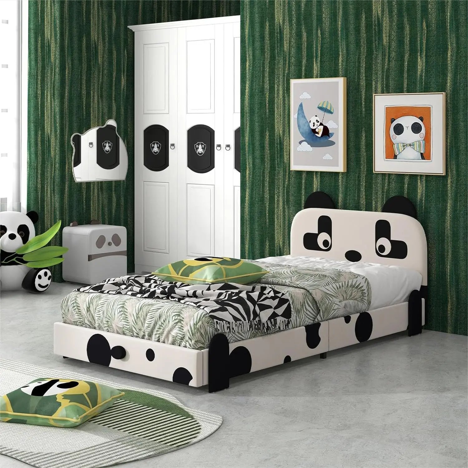 Twin Bed Frames for Kids Metal Upholstered