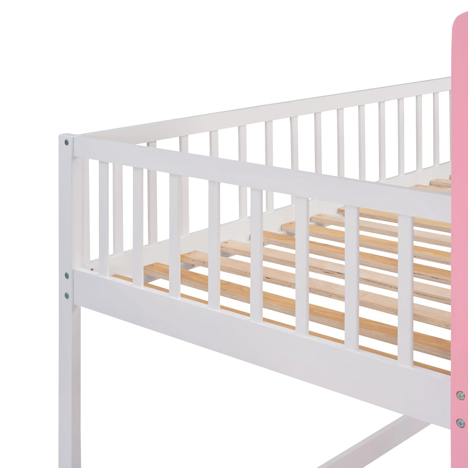 Twin Over Twin Castle Bunk Bed with Ladder