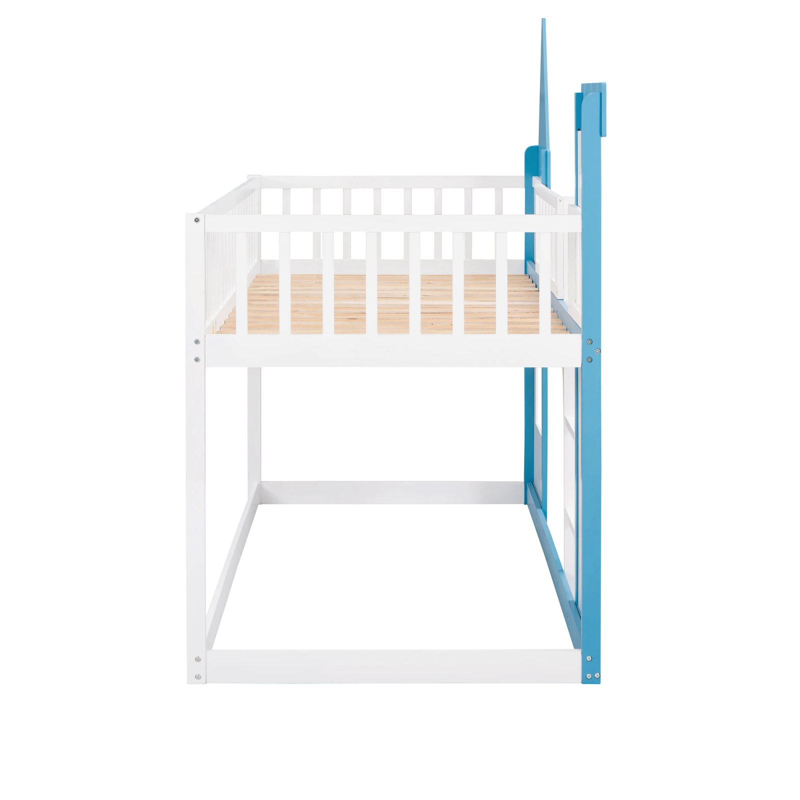 Twin Over Twin Castle Bunk Bed with Ladder